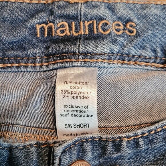 Maurices Jeans Women 6 S Mia Straight Leg Low Rise Medium Light Wash Stretch - Picture 5 of 12